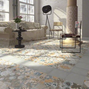 Retrotegel Flores Mix | Retrotegelwinkel.nl